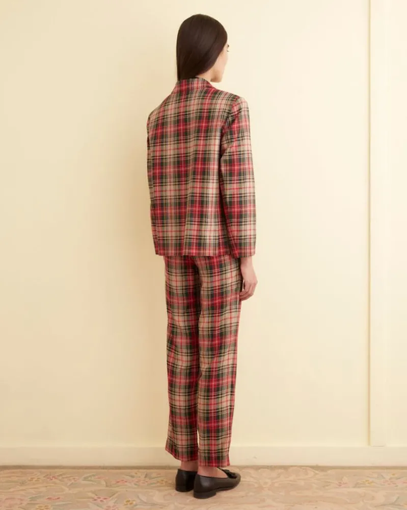 Outerwear<BODE Truro Plaid Suit Jacket Red