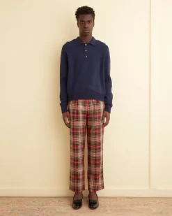 Trousers & Pants<BODE Truro Plaid Trousers Red