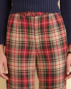 Trousers & Pants<BODE Truro Plaid Trousers Red