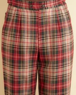 Trousers & Pants<BODE Truro Plaid Trousers Red
