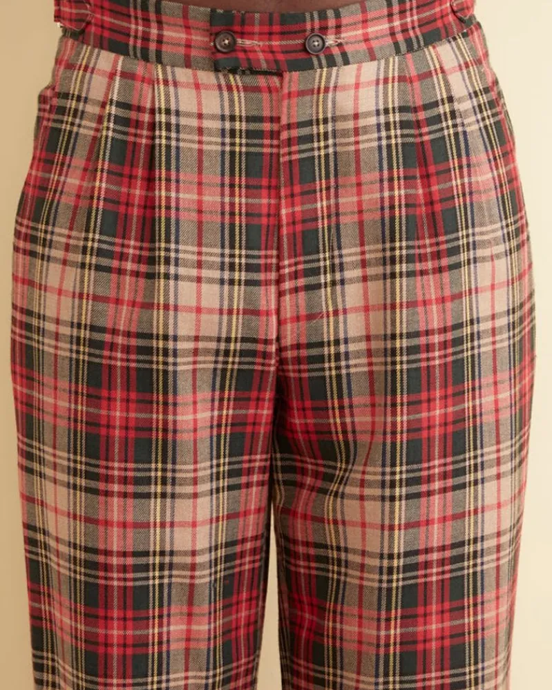 Trousers & Pants<BODE Truro Plaid Trousers Red