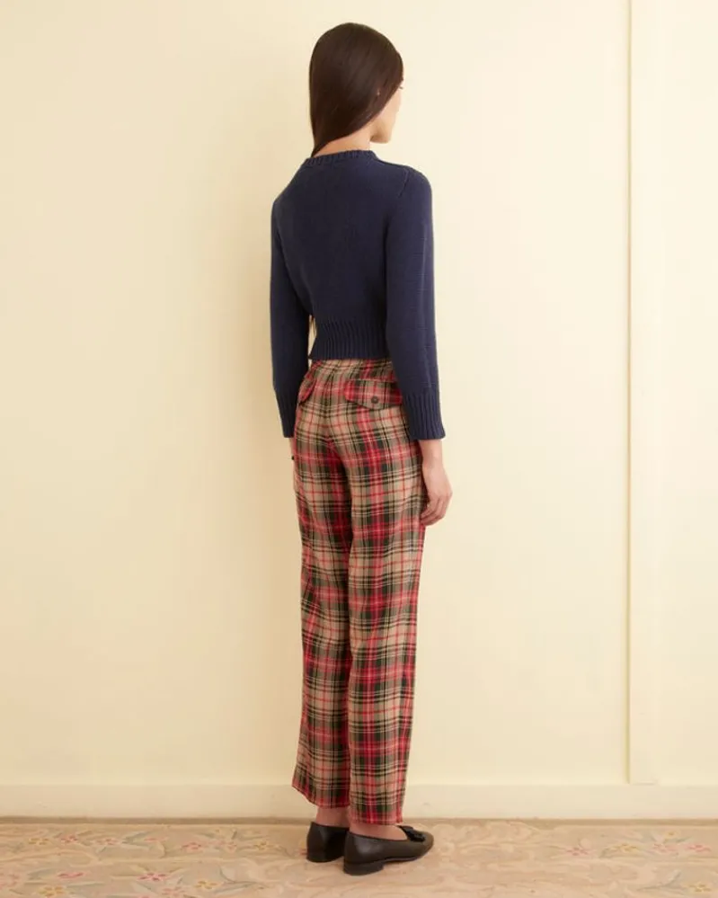 Trousers & Pants<BODE Truro Plaid Trousers Red