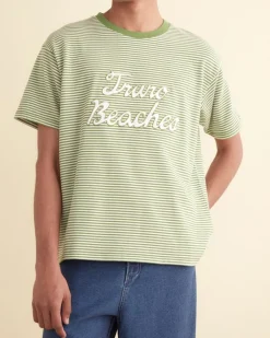 Cut & Sew<BODE Truro Stripe Tee Green/Cream
