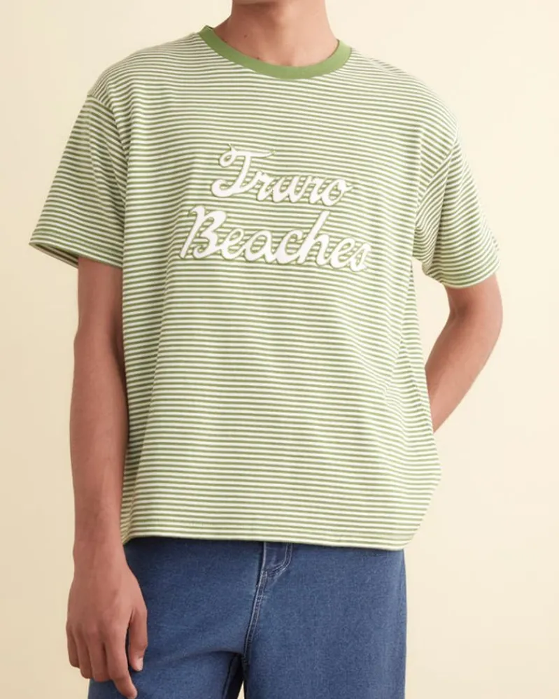 Cut & Sew<BODE Truro Stripe Tee Green/Cream