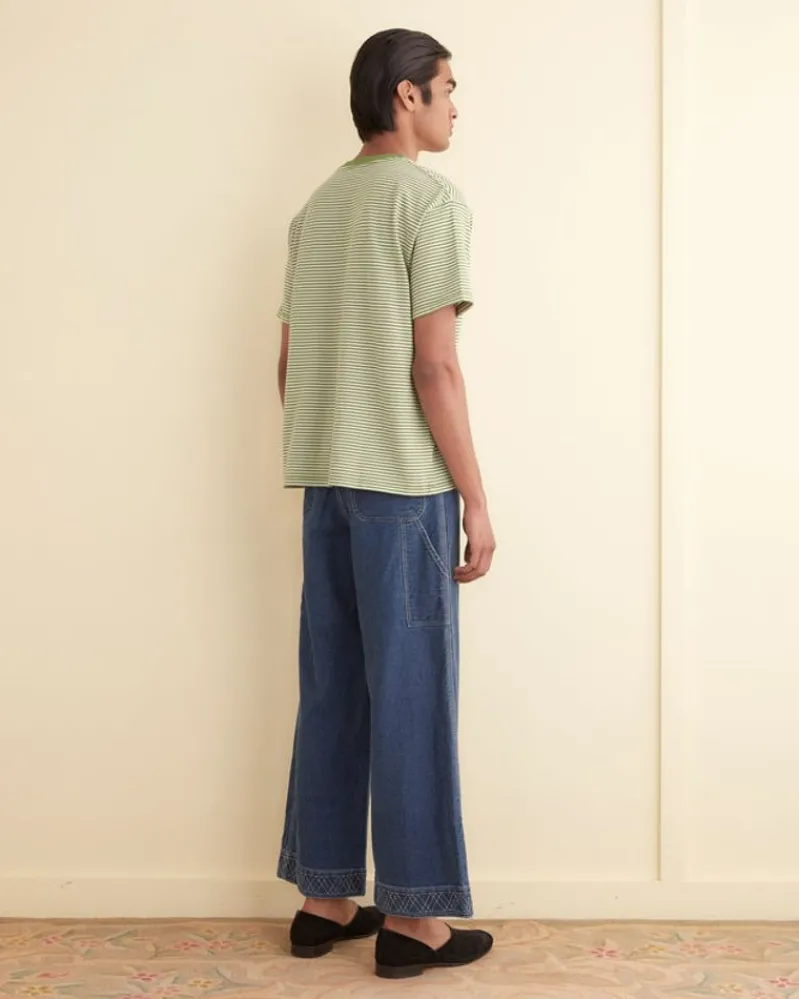 Cut & Sew<BODE Truro Stripe Tee Green/Cream