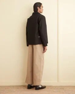 Outerwear<BODE Twill Front Tab Jacket - Black
