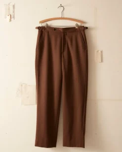 Trousers & Pants<BODE Twill Side Buckle Trousers - Brown