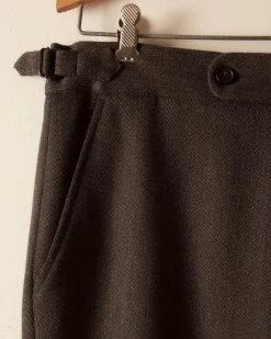 Trousers & Pants<BODE Twill Side Buckle Trousers - Black