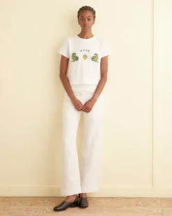 Cut And Sew<BODE Twin Parakeet Tee Cream