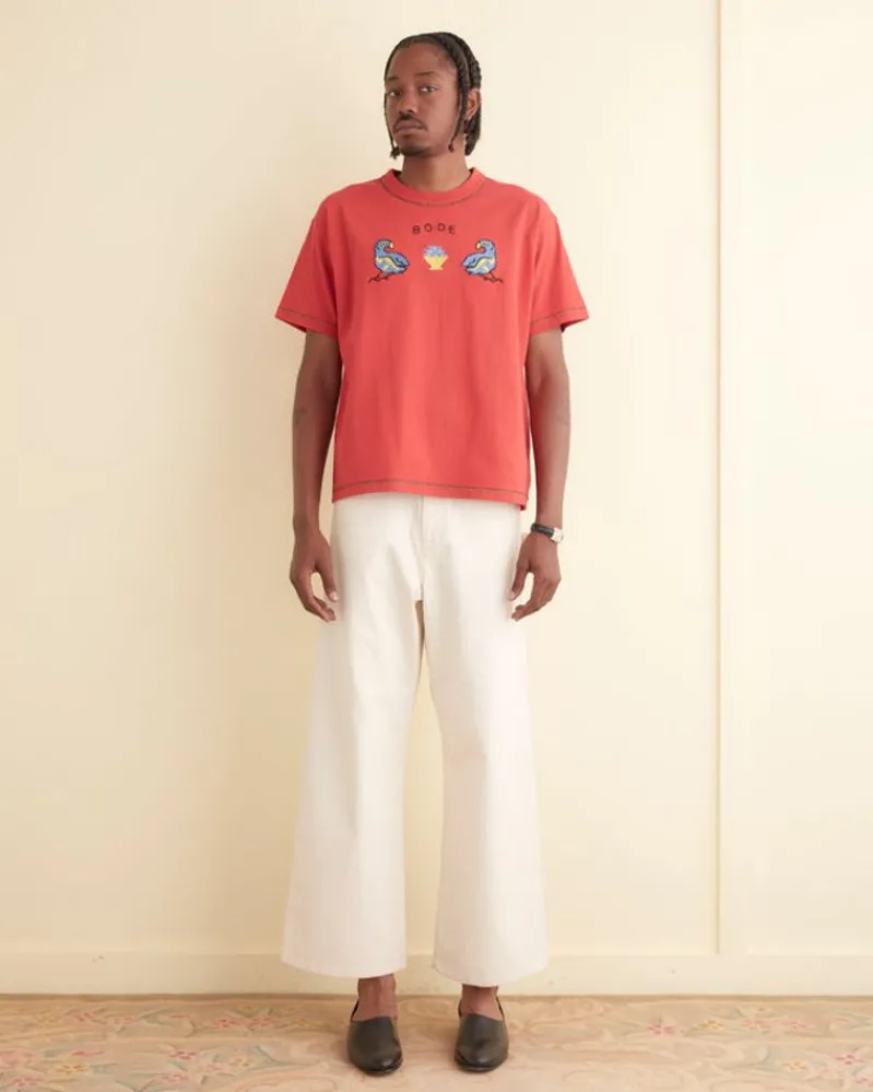 Cut & Sew<BODE Twin Parakeet Tee Red