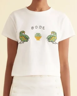 Cut And Sew<BODE Twin Parakeet Tee Cream