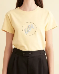 Cut And Sew<BODE Usa Tee Yellow