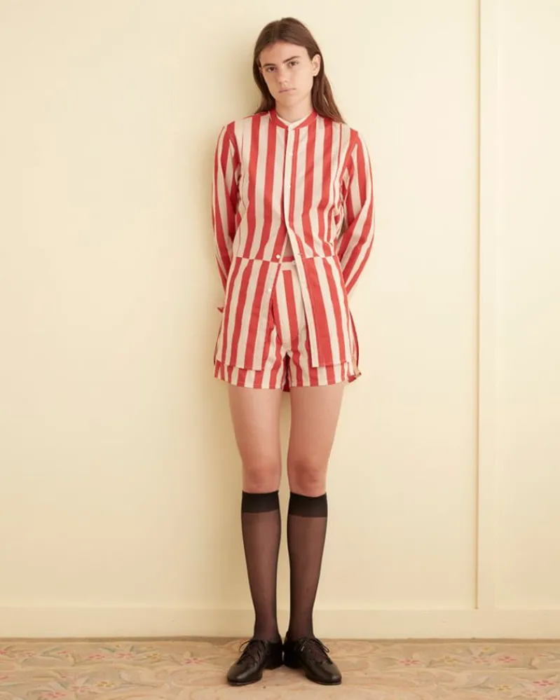 Tops<BODE Valance Stripe Long Sleeve Shirt