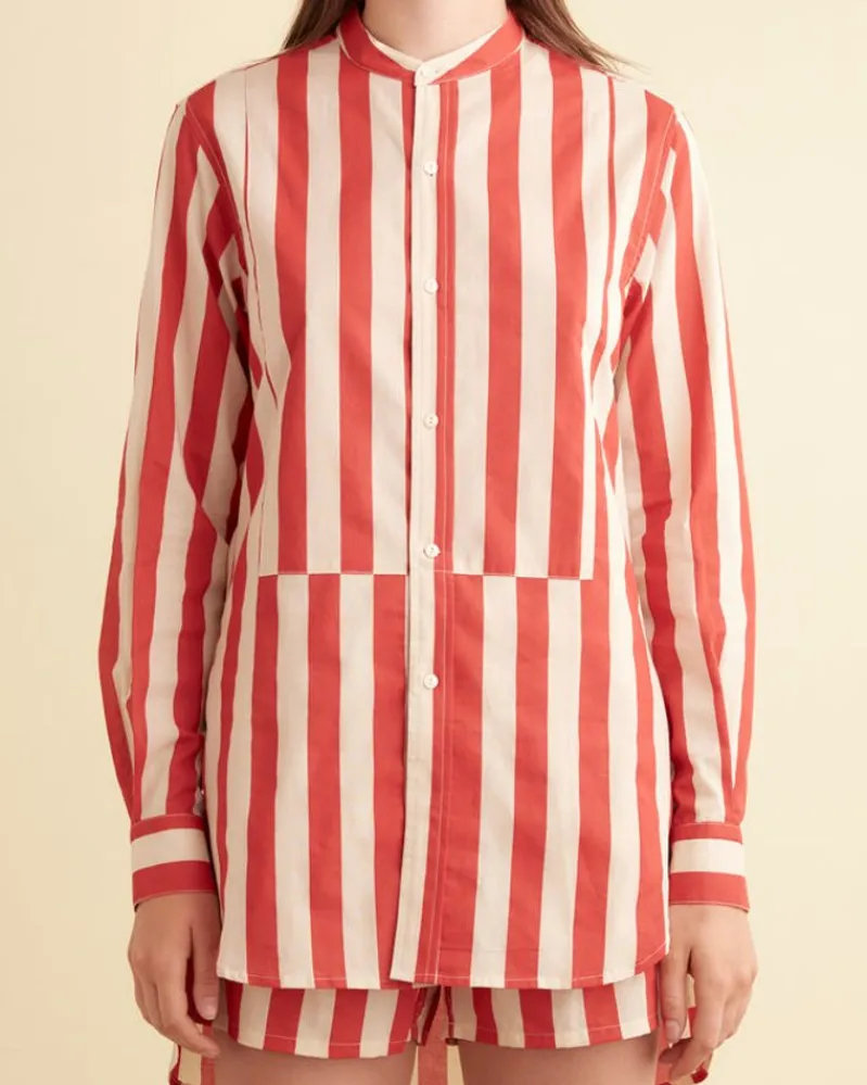 Tops<BODE Valance Stripe Long Sleeve Shirt