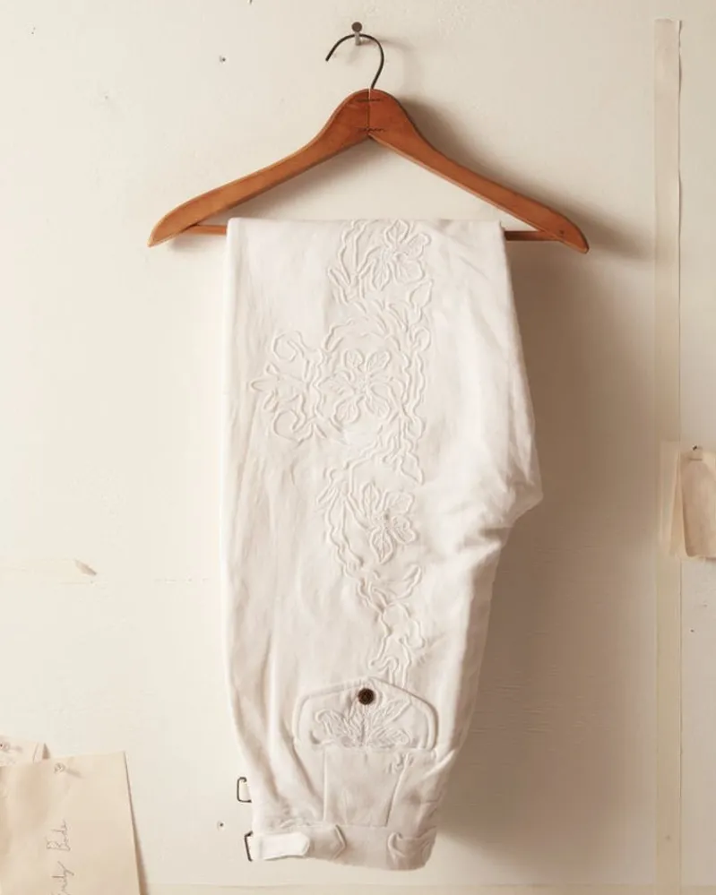 Trousers & Pants<BODE Village Garden Trousers White