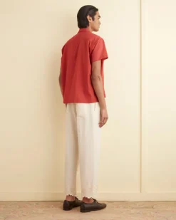 Shirts<BODE Voile Double Pocket Short Sleeve Shirt - Merlot