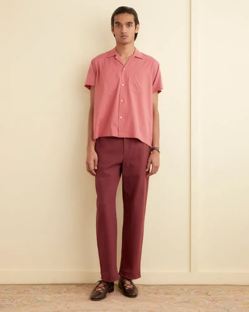 Shirts<BODE Voile Double-Pocket Short Sleeve Shirt - Pink