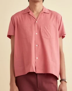 Shirts<BODE Voile Double-Pocket Short Sleeve Shirt - Pink