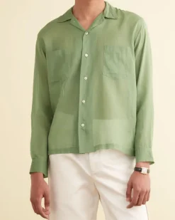 Shirts<BODE Voile Long Sleeve Shirt Green