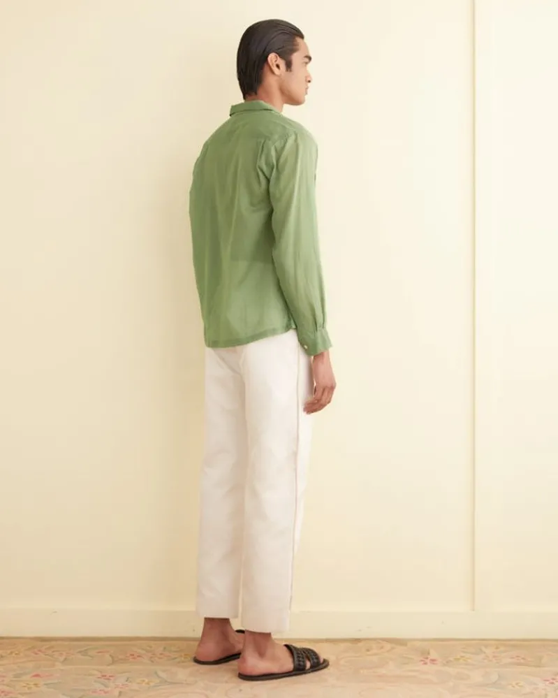 Shirts<BODE Voile Long Sleeve Shirt Green