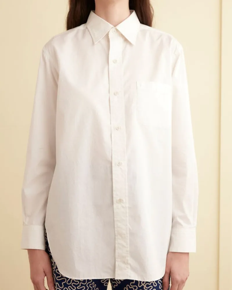 Tops<BODE Voile Murray Shirt White