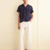 Shirts<BODE Voile Short Sleeve Shirt Navy