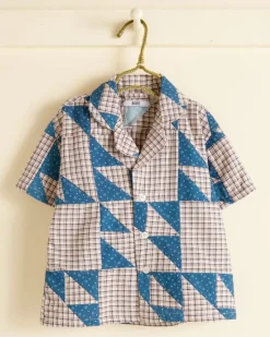 Baby Bode<BODE Wandering Lover Quilt Kid'S Shirt - Blue