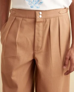 Trousers & Pants<BODE Wide Leg Snap Trousers Taupe