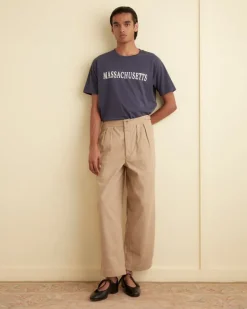 Trousers & Pants<BODE Wide Leg Snap Trousers - Khaki