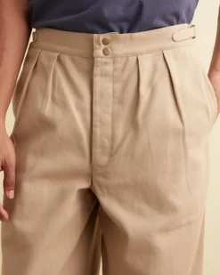Trousers & Pants<BODE Wide Leg Snap Trousers - Khaki