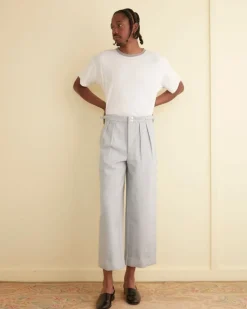 Trousers & Pants<BODE Wide Leg Snap Trousers - Light Blue
