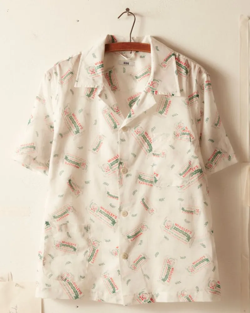Shirts<BODE Wiggley Short Sleeve Shirt White