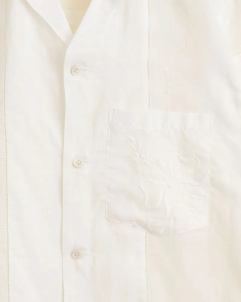 Shirts<BODE Zephyr Cotton Short Sleeve Shirt - Xs White